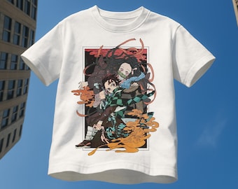 Tanjiro Nezuko T-Shirt, Coal Brenner Bootleg Style, Japanische Anime Streetwear
