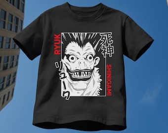 Ryuk Shinigami T-Shirt, Dark Anime Manga Stil, Japanische Streetwear