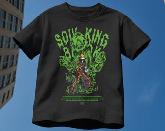 Brook T-Shirt, Bootleg Manga Stil, Japanische Anime Streetwear