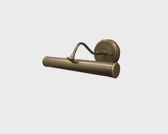 Brass Picture Light | Adjustable Art Light | Vintage Gallery & Library  Wall Light | Mirror Vanity Lamp
