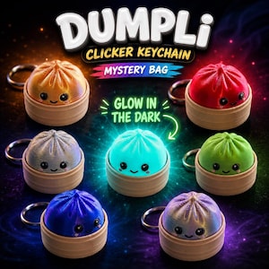 Dumpli Mystery Clicker Keychain | Collectible Fidget Toy | Blind Bag | Kawaii Dumpling | Rare, Epic, Legendary & Mythic