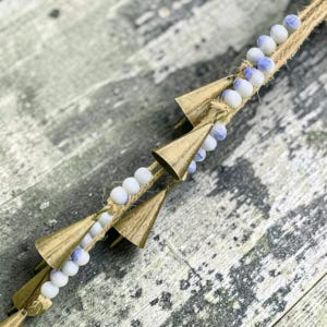 Bohemian Wind Chime – Hemp Rope & Metal Bell Outdoor Decor – Window Patio Door Hanging Accent