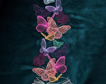 Butterflies From Book Embroidery Design, Fantasy Magic DST