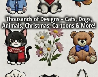 Mega Machine Embroidery Designs Bundle 2000+ Patterns Instant Digital Download PES EXP RGB Formats