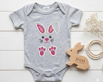 Peeking Bunny Embroidery Design | Easter Rabbit Machine Applique (Digital File)