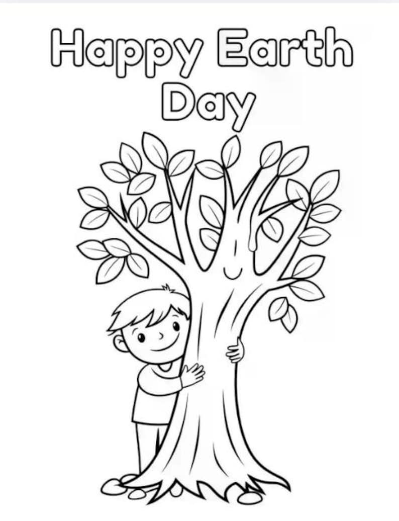 Earth Day Coloring Pages for Kids | 30 Printable PDF Activity Book ...