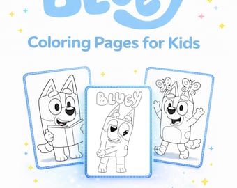 Coloring Book Baby Shower Game,  Book Baby Shower Activity,  Bluey coloring pages,  Game Bundle, Baby Activities
