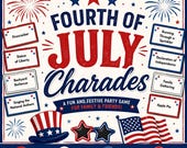 Fourth of July Charades Printable Game | Independence Day Party Game | 50+ Charades Cards for Adults & Families | July 4th Party Activity