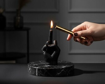3D Middle Finger Candle Silicone Mold, Party Gift, Mold for DIY Soap Plaster Finger, Creative Gypsum Epoxy Resin Molds,Food Grade Silicone
