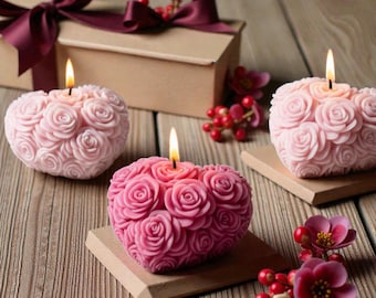 3D Heart Silicone Mold, DIY Candle and Decor Mold for Resin, Wax Candle  Heart Molds, Wax & Form Molds