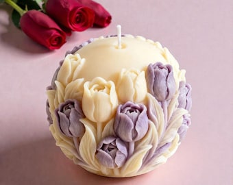 DIY Candle, Soap & Resin Mold ,Tulips Candle Mold-Flower, 3D Flower Silicone Mold, Scented Candle Favor