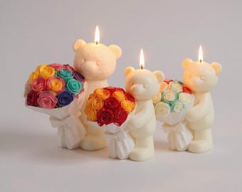 Soy Wax Candle Mold, Teddy Bear Candle Mold, Valentines Teddy Mold, Scented Candle Gift Mold