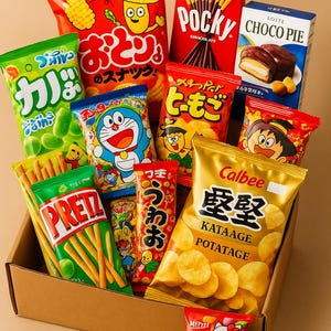 Japanische Snack-Mystery-Box - Große Auswahl, authentische japanische Leckereien, Kawaii-Überraschungsgeschenkpaket