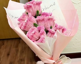 DIY Rose Bouquet, Twisted Stick Flowers for Girlfriend, Craft Flower Bouquet Kit with Video