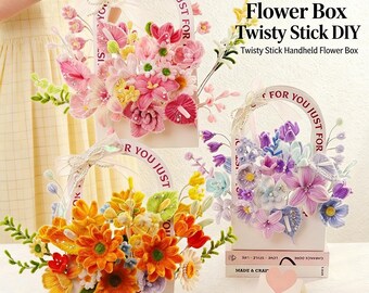 Teacher's Day Gift, Pipe Cleaner Flower Box, DIY Woven Flower Basket with Video