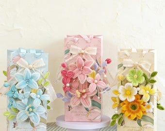 Sunflowers/ Lilies DIY Pipe Cleaner Flowers with Video, Twist Stick Bouquet Flower Box, Gift for Teacher