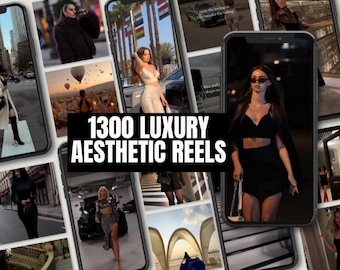 PLR MRR 1300 Reels de Instagram estéticos sin rostro - Videos de estilo de vida estético de lujo - Videos de Instagram sin rostro - Reels de marketing sin rostro