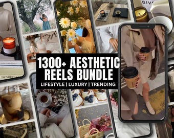 Paquete de más de 1300 Reels sin rostro / Videos sin rostro con estética de lujo para Instagram TikTok / Incluye derechos de reventa PLR y MRR DFY Digital Marketing