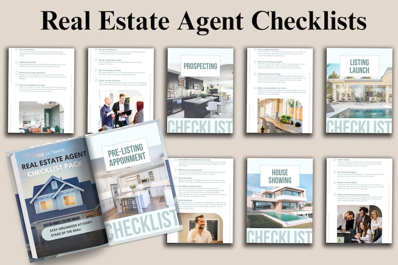 Beige aesthetic real estate Instagram templates mockup designed for luxury agents, featuring clean layouts and elegant typography