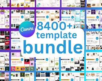 Más de 8400 plantillas Canva para Instagram y redes sociales/PLR MRR, paquete de plantillas editables para Instagram para coaches, pequeñas empresas y profesionales del marketing.