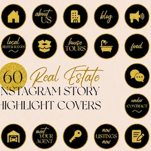 Professional realtor Instagram templates mockup featuring cohesive beige branding, highlight covers, and reels designs