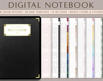 Agenda digital todo en uno, cuaderno 2026, 2027, 2028, agenda digital, diario, plantilla digital Goodnotes, agenda semanal y diaria, Notability, TDAH
