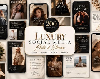 Plantillas de Instagram para gestores de redes sociales, publicaciones e historias prediseñadas para coaches de negocios, SMM Canva Blogger, eBook PLR MRR para especialistas en marketing