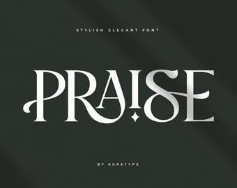 Fuente serif elegante, tipografía de lujo para marcas, logotipos de moda, diseño editorial, portadas de revistas, invitaciones de boda, Canva y Cricut.