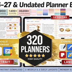 All-in-One Digital Planner 2026 2027 2028 Digital Planner Digital Journal Digital Goodnotes Template Weekly Daily Planner Notability ADHD