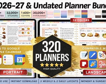 All-in-One Digital Planner 2026 2027 2028 Digital Planner Digital Journal Digital Goodnotes Template Weekly Daily Planner Notability ADHD