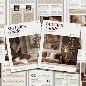Real estate social media templates bundle mockup with Canva editable Instagram posts, stories, and luxury feminine branding aesthetic
