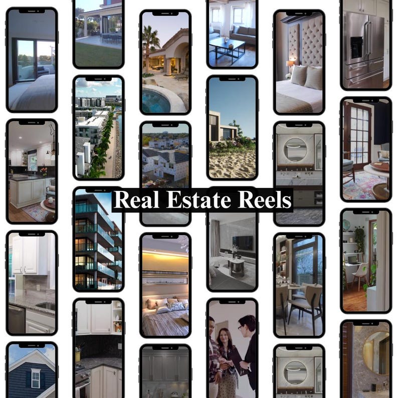Elegant beige realtor templates mockup showcasing high-end Instagram posts, carousel templates, and branding kit for real estate agents