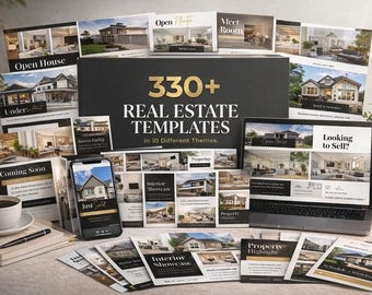 Plantillas de marketing inmobiliario / Publicaciones de Instagram para agentes inmobiliarios de lujo / Plantilla editable de Canva para redes sociales con imagen de marca para agentes inmobiliarios (PLR/MRR)