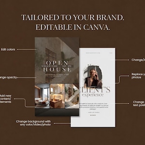 High-end real estate Canva templates mockup displaying modern Instagram marketing content for property agents and brokers