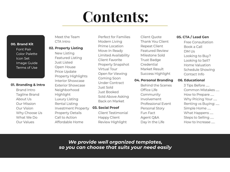 Realtor Instagram post templates Canva bundle, 330+ real estate marketing templates with stories, carousels and branding guide