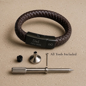 Urnarmband för män, kremeringsarmband för aska, armband för kvinnor, urnarmband för mänskliga askor, smycken för män, kremeringssmycken för aska
