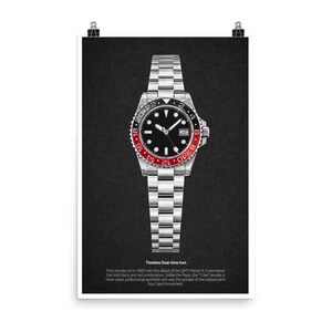 Luxury Watch Poster Print – Timeless Timepiece Wall Art, Minimalist Watch Illustration, Modern Office Decor