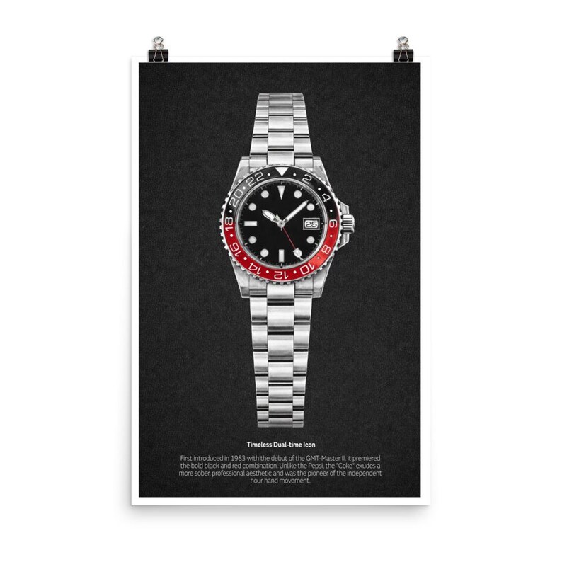 Luxury Watch Poster Print – Timeless Timepiece Wall Art, Minimalist Watch Illustration, Modern Office Decor