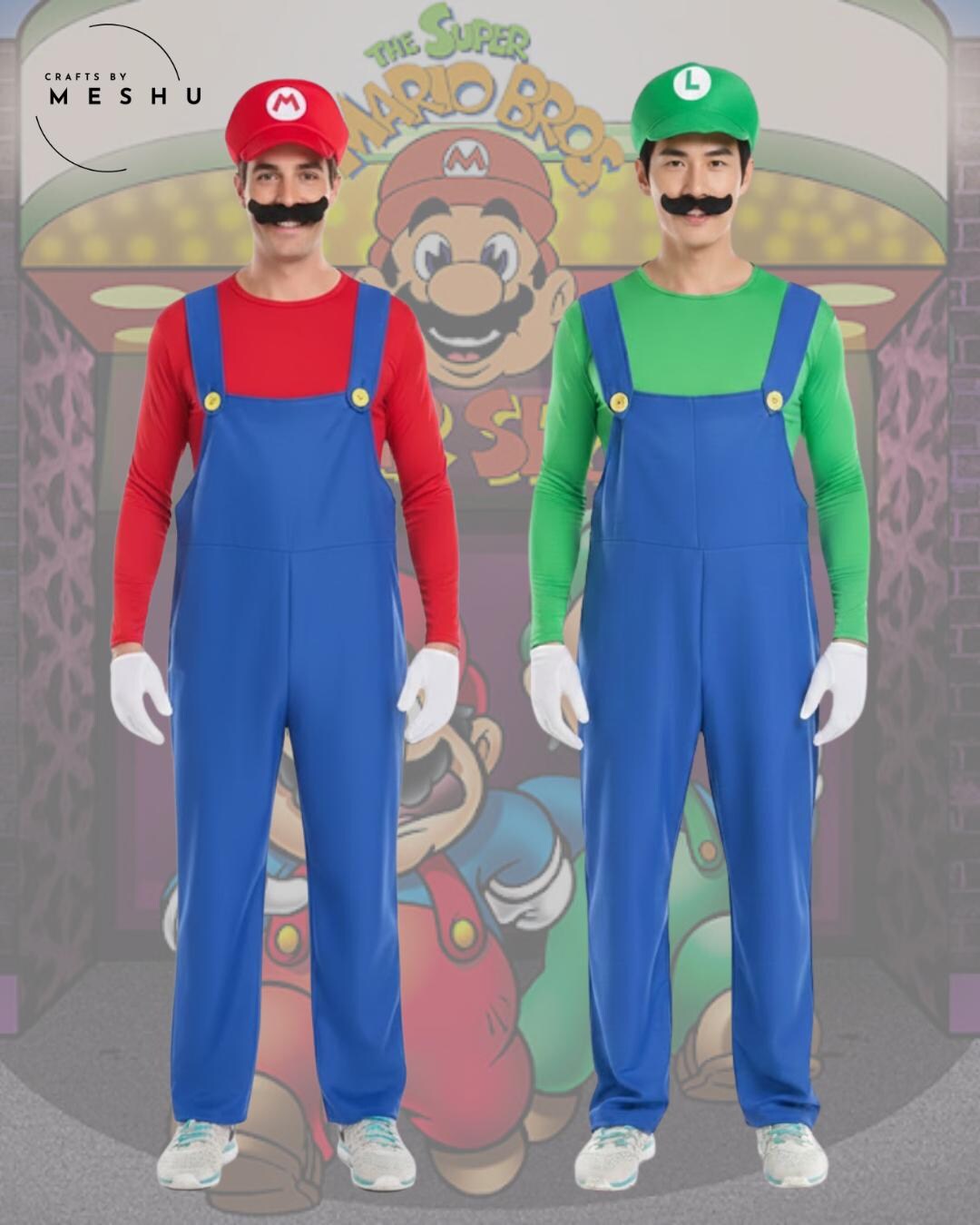 Handmade Super Mario Bros. Cosplay Costume Mario & Luigi Outfit Etsy — free download