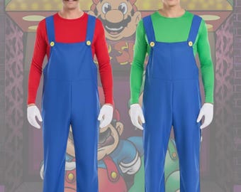Handmade Super Mario Bros. Cosplay Costume | Mario & Luigi Outfit