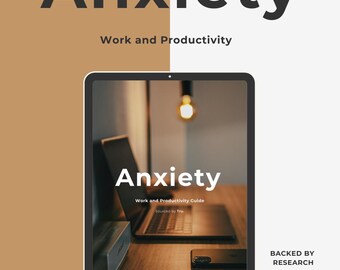 Anxiety Work and Productivity Guide | Printable Planner and Workbook PDF Download | Research Backed