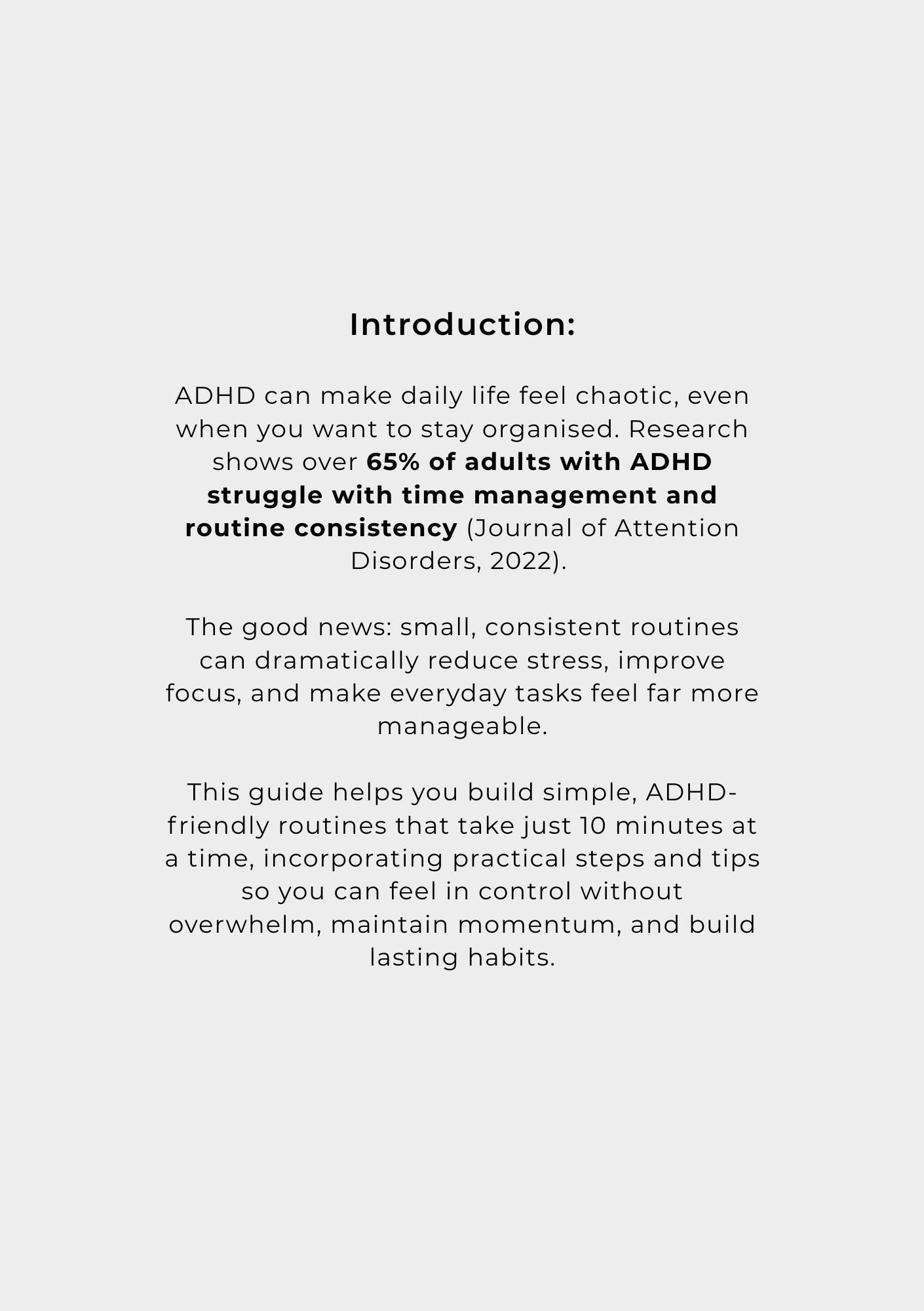 ADHD Daily Routine Guide | Printable Planner and Workbook PDF Download ...