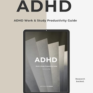 Guía de productividad laboral y de estudio para personas con TDAH / Planificador y cuaderno de trabajo imprimibles (PDF) / Respaldado por investigaciones