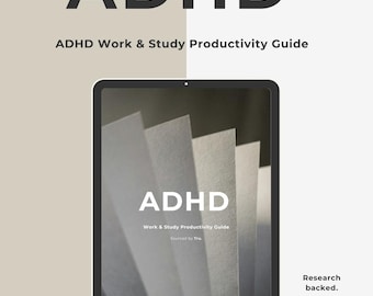 Guia de Produtividade para Trabalho e Estudo para TDAH | Planejador e Caderno de Exercícios para Imprimir em PDF | Baseado em Pesquisa