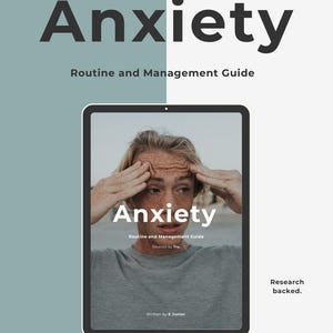 Anxiety Routine & Management Guide | Printable Planner and Workbook PDF Download | Research Backed