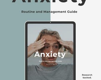 Anxiety Routine & Management Guide | Printable Planner and Workbook PDF Download | Research Backed