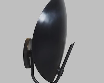 Single Birnen-Licht-gebogenen Schatten Messing-Wandleuchter Nachttisch Wandhalterung Lampe