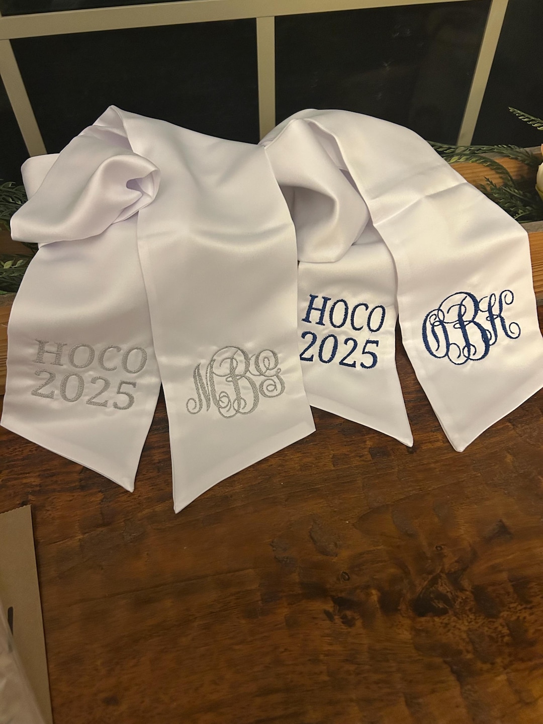 First Class Ribbon Monogrammed Bouquet Sash - Custom Floral Ribbon for Wedding & Prom ...