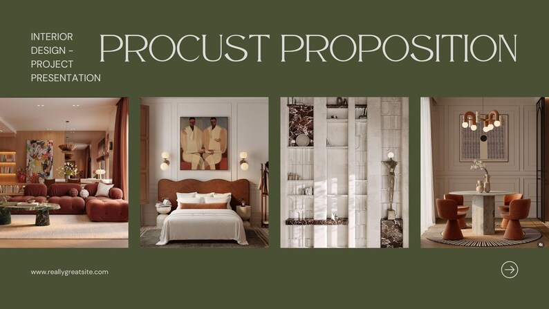 Interior Design Presentation Template | Modern Project Proposal Slides ...
