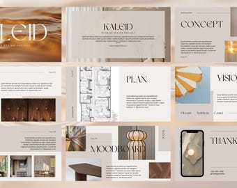 KALEID – Interior Design Presentation Template (Canva)
